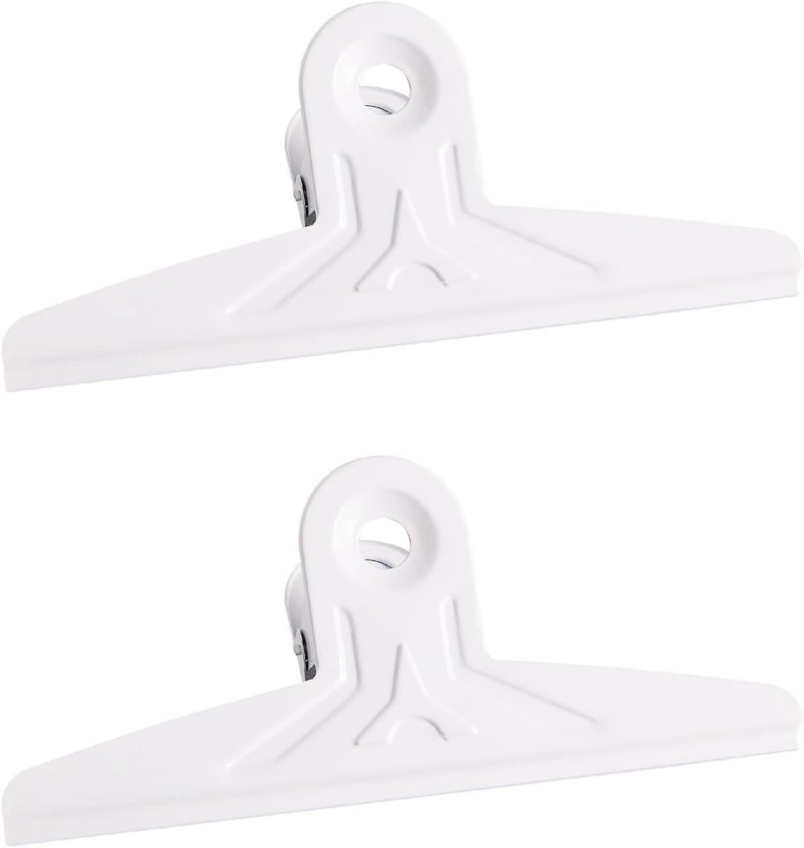 Extra Grote Bulldog Clips Wit & Zwart 22 cm - 2 Stuks Sterke Documentenbinders — afbeelding 1