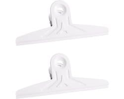 Extra Grote Bulldog Clips Wit & Zwart 22 cm - 2 Stuks Sterke Documentenbinders