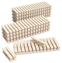 Mini Houten Gekleurde Wasknijpers - 128 Stuks — thumbnail 1