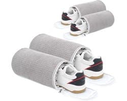 Herbruikbare schoenentas voor 4Pcs wasmachine en droger 2025 nieuw 360 sneakers en sneakers waszak (grijs)