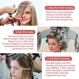 Eend Haarclips - 24 Stuks - Roestbestendige Krokodillenclips 3,5 Inch voor Haarstyling - Roze — thumbnail 2