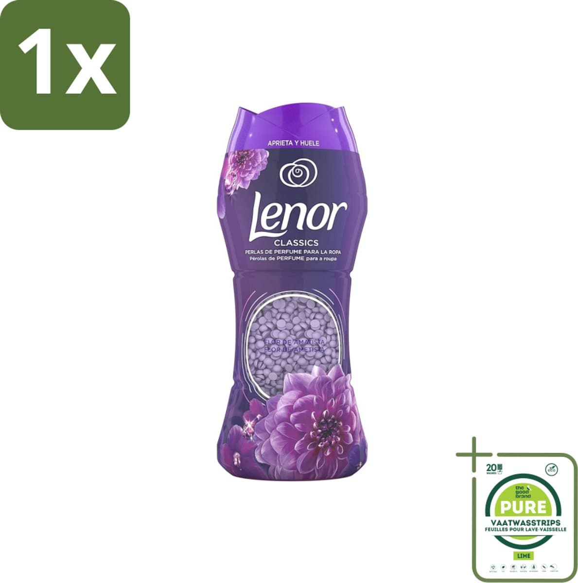 1 x Lenor Unstoppables – Geurbooster – Amethyst – 210 g - Geurbooster Was - Wasgeur - Wasgeur Intens - Wasgeur Langdurig - Wasgeur Amethyst — afbeelding 1