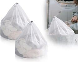 Cosensi - Herbruikbaar Wasnet 2 stuks 50 x 60 cm voor Wasmachine met Koordstopper