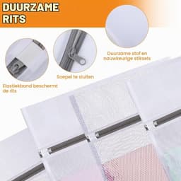 10-delige wasnet set voor wasmachine, waszakken in 4 maten voor delicate kleding en bescherming — thumbnail 5