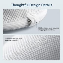 Wasnet voor wasmachine, 4 stuks, 18 x 19 cm, ideaal voor ondergoed en bh's, waszak voor delicate was, beschermende wasnetten voor lingerie en kleding — thumbnail 4