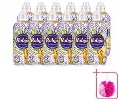 12 x Robijn – Wasverzachter – Intense Spa Sensation – 765 ml - Bulkverpakking - Wasverzachter - Douchemop - Eucalyptus