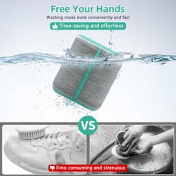 Grote waszak voor schoenen en sneakers met extra reinigingscompartiment voor zolen, wasnet met versterkte rits, ideaal voor onderhoud en bescherming van schoeisel — thumbnail 2