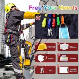 Handschoenclip in 6 kleuren – Uitrustingsclip – Opbergclip – Karabijnhaak – Clip met dubbele sluiting – Geschikt voor het ophangen van handschoenen — thumbnail 5
