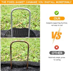 SnelShoppen - 50 U-vormige Grondpennen voor Onkruiddoek, 150x40mm Gegalvaniseerde Grondankers van RVS voor Tuin, Camping, Kunstgras, Inclusief 50 Moer — thumbnail 2