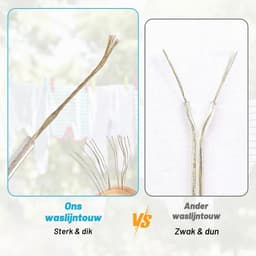 30m waslijn touw, Heavy Duty kledinglijn stalen kern, sterke koord 4mm diameter waslijnen, lange kledinglijnen voor buiten tuin reizen, roestbestendig en waterdicht waslijnen, 120kg LC — thumbnail 2