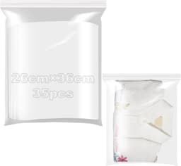 Hersluitbare Zakjes - Transparant - 26 x 36 cm - Plastic Zakjes met Druksluiting - Voor Opslag en Organisatie — thumbnail 1