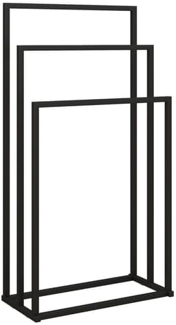 MODFU - Staand Droogrek - Handdoekhouder - 3 Stangen - Zwart - Staal - 45 X 21,5 X 85 Cm — thumbnail 4