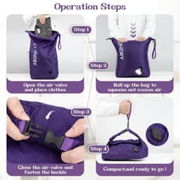 Reiswaszak voor Vuile Kleding, Waterdichte Opbergtas voor Camping, Gym en Yoga, Ruimtebesparend en Geurvrij — thumbnail 3