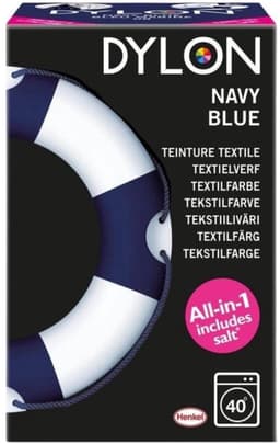 2 x Dylon - Textielverf - Navy Blue - All-in-One - Inclusief Zout - 350g - Voordeelverpakking - 2 stuks — thumbnail 2