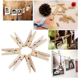 Mini Wasknijpers 100 Stuks - Houten Klemmen - Herbruikbaar - Weerbestendig - Multifunctioneel - Milieuvriendelijk — thumbnail 4