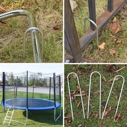 Set van 4 grondstaken ankers, zware tenthagels, haringen, metaal, staal, tuinnietjes, landschap, wapening, tuinieren - ShopVlot — thumbnail 4