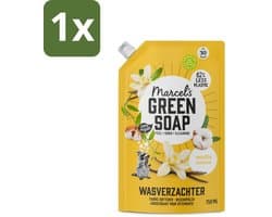1 x Marcel's Green Soap - Wasverzachter - Navulling - Katoen & Vanille - Zachte frisheid- 30 Wasbeurten - 750 ml - Wasverzachter - Wasverzachter Navulling - Wasverzachter Katoen - Wasverzachter Vanille - Wasverzachter Milieuvriendelijk