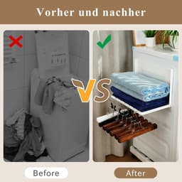 Wasmachine-rek opvouwbaar 40 x 25 cm - magnetisch - uittrekbaar - ideaal voor vuile kleding - ShopVlot — thumbnail 2