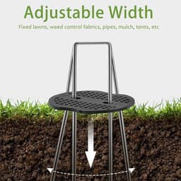 Onkruiddoek Set - 100 Grondpennen 150x40x3mm - 100 Sluitringen - Anti-Roest - Compleet Accessoireset - Voor Tuinen - Grondankers — thumbnail 2