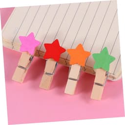 Houten Knijpers - Mini Clips - Foto's Ophangen - Natuurlijk Hout - 100 stuks - Niet gespecificeerd — thumbnail 4