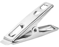 Wasknijpers - Kledingklemmen Ophangklemmen - Kleding Drogen - Roestvrij Staal - 10 stuks - Zilver
