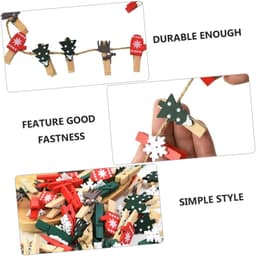 Houten Fotoclips - Kleine Wasknijpers - Decoratie Ophangen - Metalen Veer - 3.5 cm - Groen — thumbnail 2