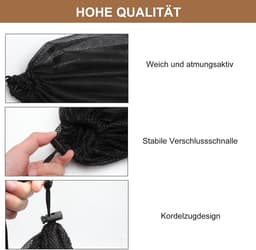Solidchoice- Wasnet XXL - 2 stuks - 70 x 90 cm - Fijnmazig - Waszak voor Kleding - Waszak voor Beddengoed - Met Trekkoord en Haken — thumbnail 4