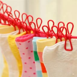 Draagbare Waslijn - Intrekbare Lijn - Kleding Drogen - Met 12 Clips - 170cm Lengte - Groen — thumbnail 4