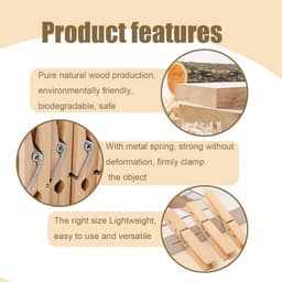 Decoratieve houten wasknijpers set, 30 stuks Allecto Plus — thumbnail 4
