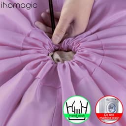 Grote Vouwbare Waszak voor Vuile Kleding - 120L Opbergtas voor Reizen en Thuis - Ideaal voor Camping en Sportactiviteiten 61 x 92 cm Violet — thumbnail 5