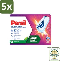5 x Persil Power Bars - Wasmiddeltabletten - Gekleurde Was - 16 Wasbeurten - Grootverpakking - Wasmiddelbar - Gekleurde Was - Wasmiddel Tabletten - Duurzame Was - Milieuvriendelijke Was — thumbnail 1