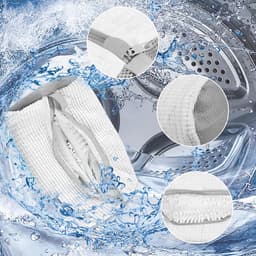 Waszak voor Wasmachine met Ritssluiting - Schoenenzak Anti-vervorming voor Sneakers - 1 Stuks, Netschoenen (Wit) — thumbnail 3