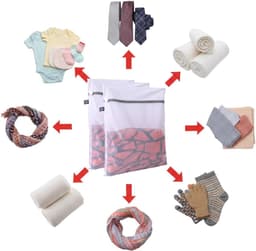 Thijox - Kimmama Waszakken Mesh Waszakken Set van 3, Netwaszak met Rits, Bescherming voor Delicate Kleding, Ondergoed, Sokken, Kousen, Speelgoed, Wass — thumbnail 4