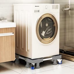 Wasmachine Onderstel - Apparaten Verhoger - Apparaten Verplaatsen - Verstelbare Maat - 41-65cm Breed - Grijs — thumbnail 5