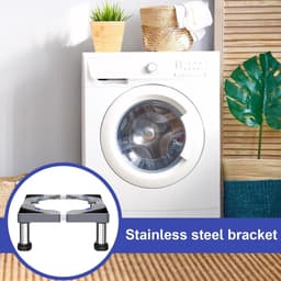 Wasmachine Verhoger - Apparaat Voetstuk - Verbeterde Ergonomie - Verstelbaar Frame - 40-60 cm - Zilver — thumbnail 3