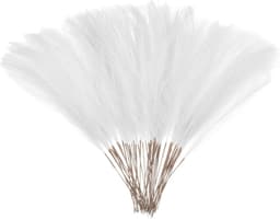 50 stuks kunstpampasgras, 52 cm, kunstmatig droog pampasgras, decoratie met steel, voor vloervaas, vulling, bruiloftsdecoratie, woonkamerdecoratie, wit — thumbnail 1