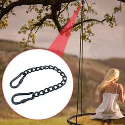 Dailygoods- Ketting Roestvrij Staal - Hangstoelketting - Verlengketting - 180 kg Capaciteit - Met Karabijnhaken - Verstelbaar 66 cm - Hangmatketting — thumbnail 3
