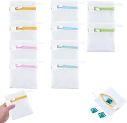 10 Kleine Waszakken voor de Wasmachine, Ideaal voor Sokken, Lingerie en Reizen, Met Honingraatstructuur en Verborgen Rits, Perfect voor Organisatie en Opbergen — thumbnail 1