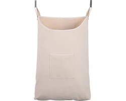 wasmand, deur opknoping waszak met haken (beige, 65 liter)