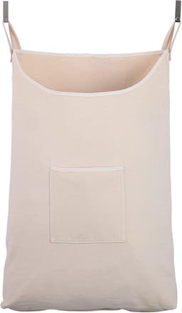 wasmand, deur opknoping waszak met haken (beige, 65 liter) — thumbnail 1