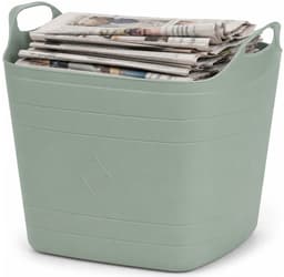 Excellent Houseware Flexibele emmer - 2x - groen - 15 liter - kunststof - vierkant - 37 x 30 cm — thumbnail 4