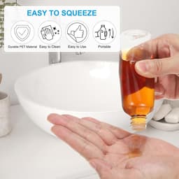 Reisflessen met schroefdop, 6 stuks 3.4 oz (100 ml) Lekvrije Hervulbare Lege Dispenser Container Knijpfles met Aluminium Schroefdeksel voor Shampoo Toiletartikelen Lotion Cream, Groen — thumbnail 2