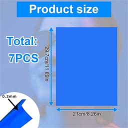 lichtfilter folie A4 hittebestendig – 0,3 mm PVC lichtfolie voor decoratie, DIY projecten en oogbescherming – transparant blauw vel voor verlichting, kunst en ramen – rustgevend effect — thumbnail 4