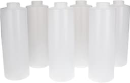 6 x Knijpbare Doseerfles 750 ml mat doorzichtig met Tuitdop naturel- BPA Vrij - Niet Breekbaar - Plastic Flesjes Navulbaar - Met Dop - Lege Flessen - 6 stuks — thumbnail 3