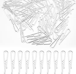 Krokodillenclips 200 stuks - U-vormige Kunststof Clips - Antislip Grip - Lichtgewicht - Herbruikbaar - 38 mm - Stofclips — thumbnail 1