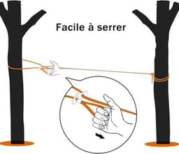 15 meter lange, verdikte waslijn, geschikt voor tuin en buitengebruik, gemakkelijk op te spannen, oranje. — thumbnail 1