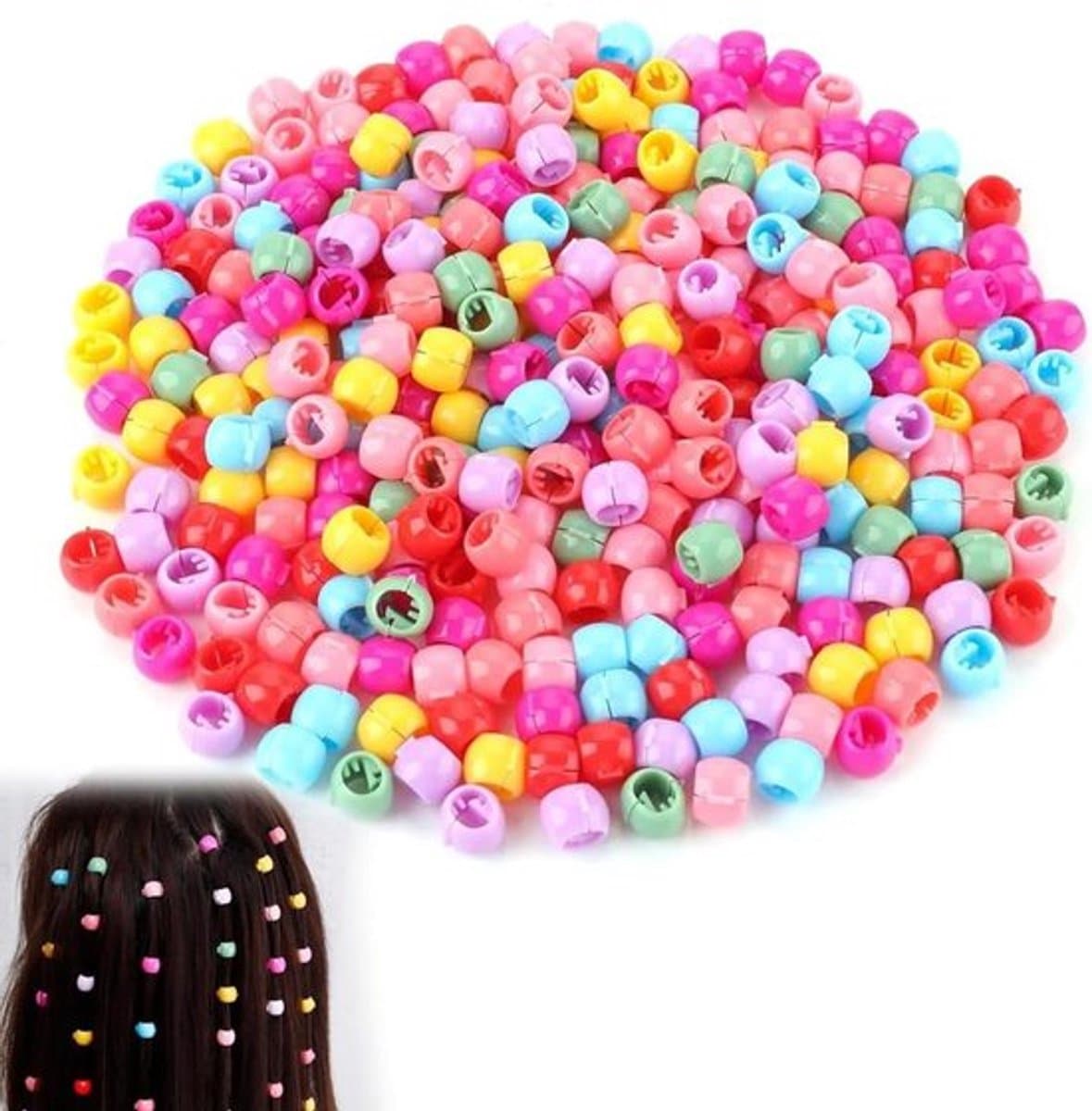 - Haarkralen - Clips van kunststof - Kleurrijk - Meisjes - Kindermode - Creatief - Geschikt voor alle haartypes - 200 stuks — afbeelding 1