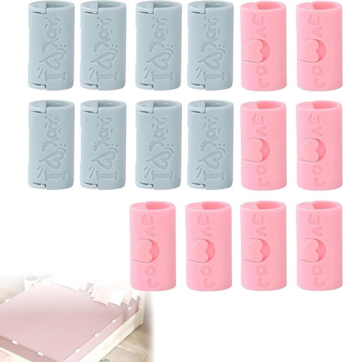 16 stuks bedlakenhouders - dekbed bevestiging - antislip clips — afbeelding 1