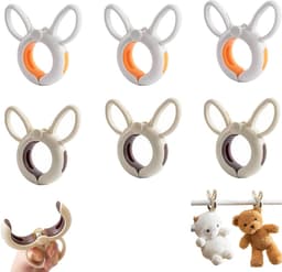 Wasknijpers Konijnenoren - Handdoek Klemmen - Was Drogen - Winddicht Ontwerp - 6 Stuks - Oranje Bruin — thumbnail 1