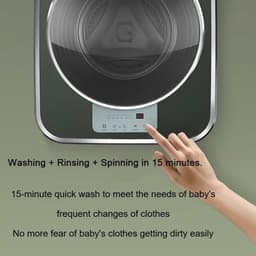 Draagbare Volautomatische Mini-Wasmachine voor Reis en Slaapzaal – 3kg Wascapaciteit — thumbnail 4
